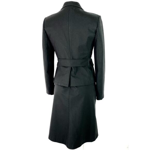 Archival PRADA Black Skirt Suit IT 42 US 6 - 90s Minimalist Office Sire Set - Picture 5 of 15